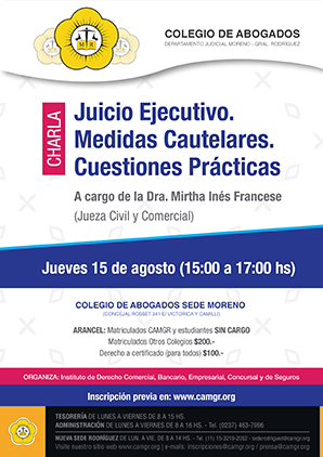 JUICIO EJECUTIVO. MEDIDAS CAUTELARES. CUESTIONES PRACTICAS